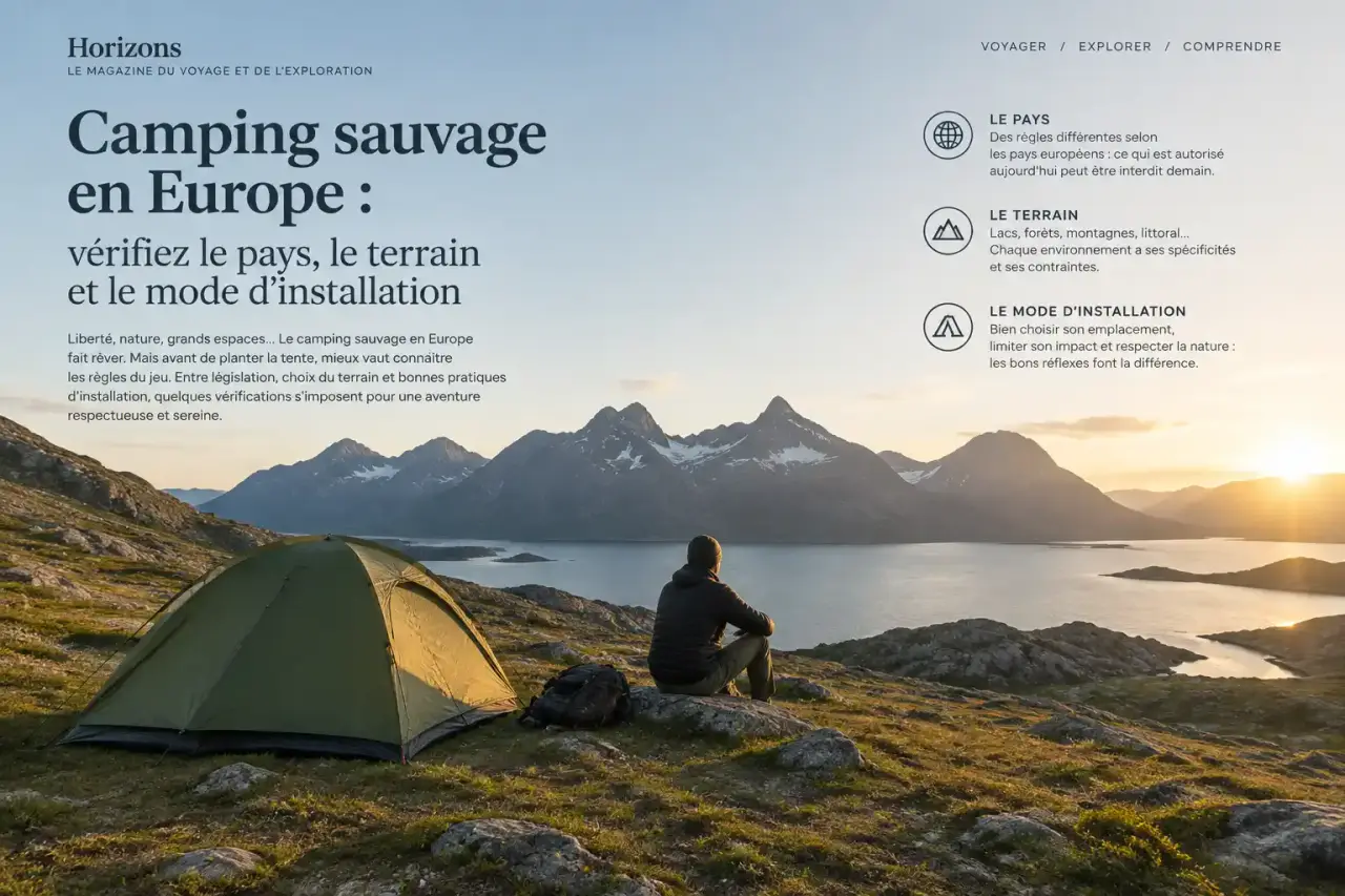 Camping sauvage en Europe : vérifiez le pays, le terrain et le mode d’installation