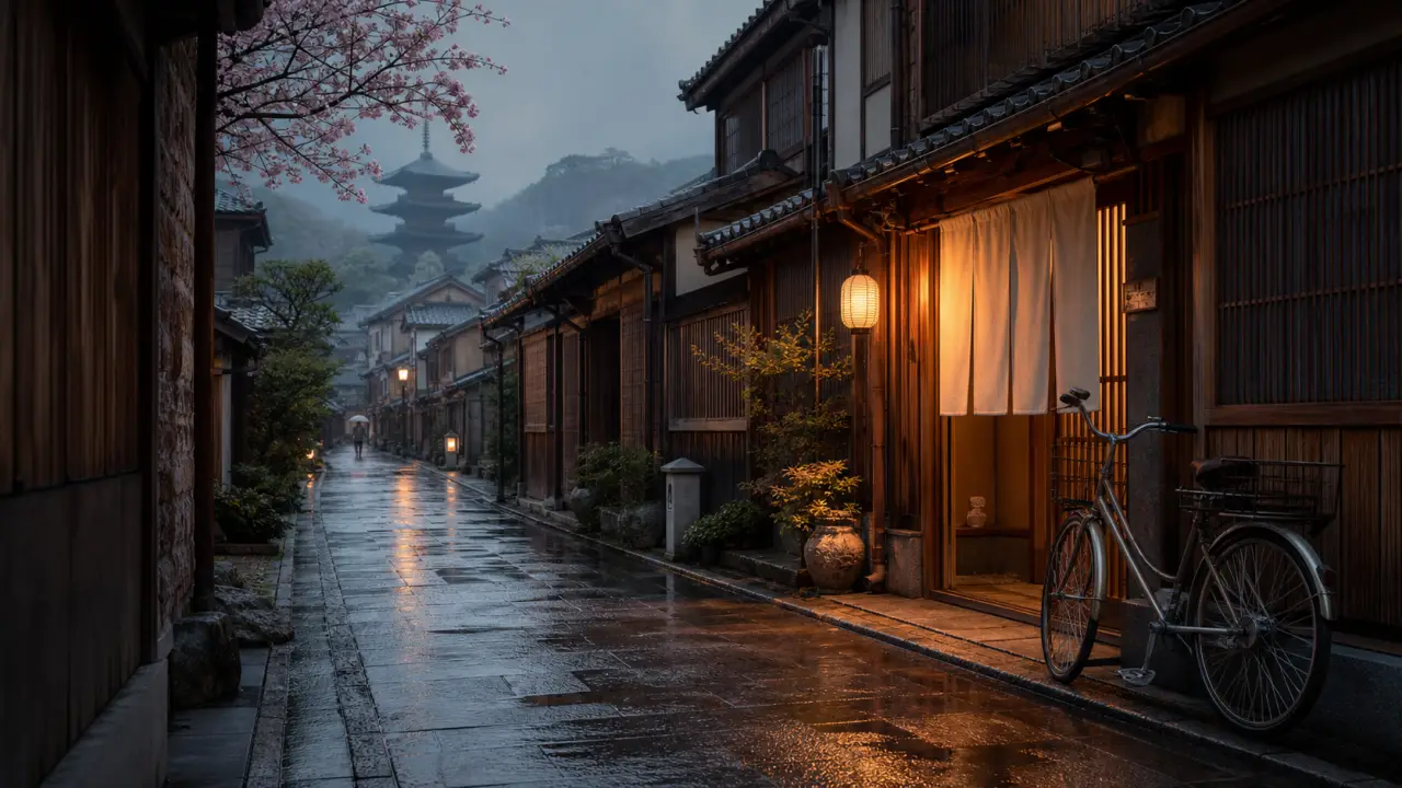 Kyoto au ralenti, ruelles paisibles et lumière douce au petit matin